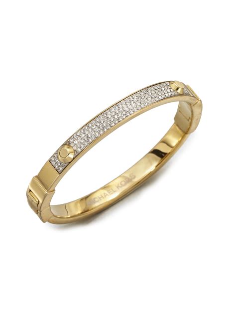 women's michael kors bracelet gold|michael kors diamond bangle bracelet.